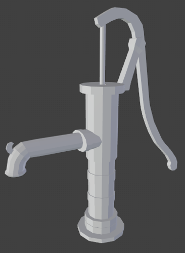 Low poly hand pump preview image