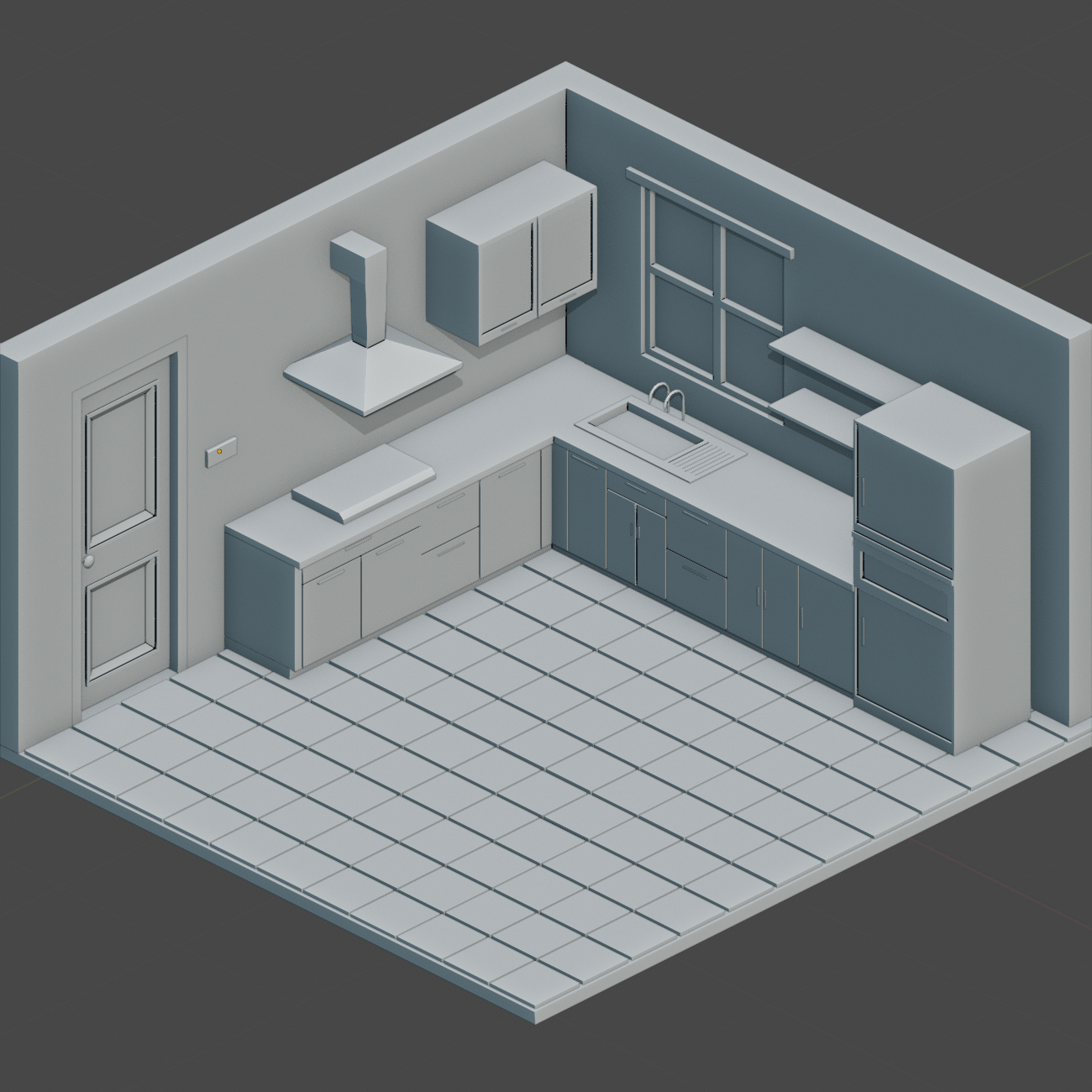 Low Poly Kitchen preview image 2
