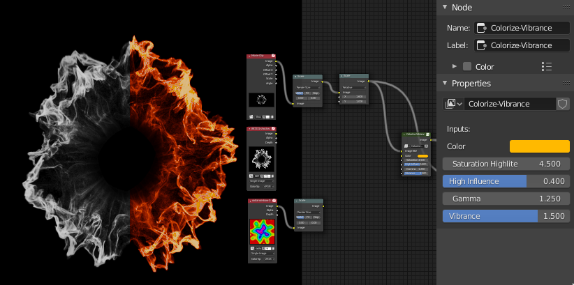 Compositor Nodes Colorize viberance Lens flare preview image 3