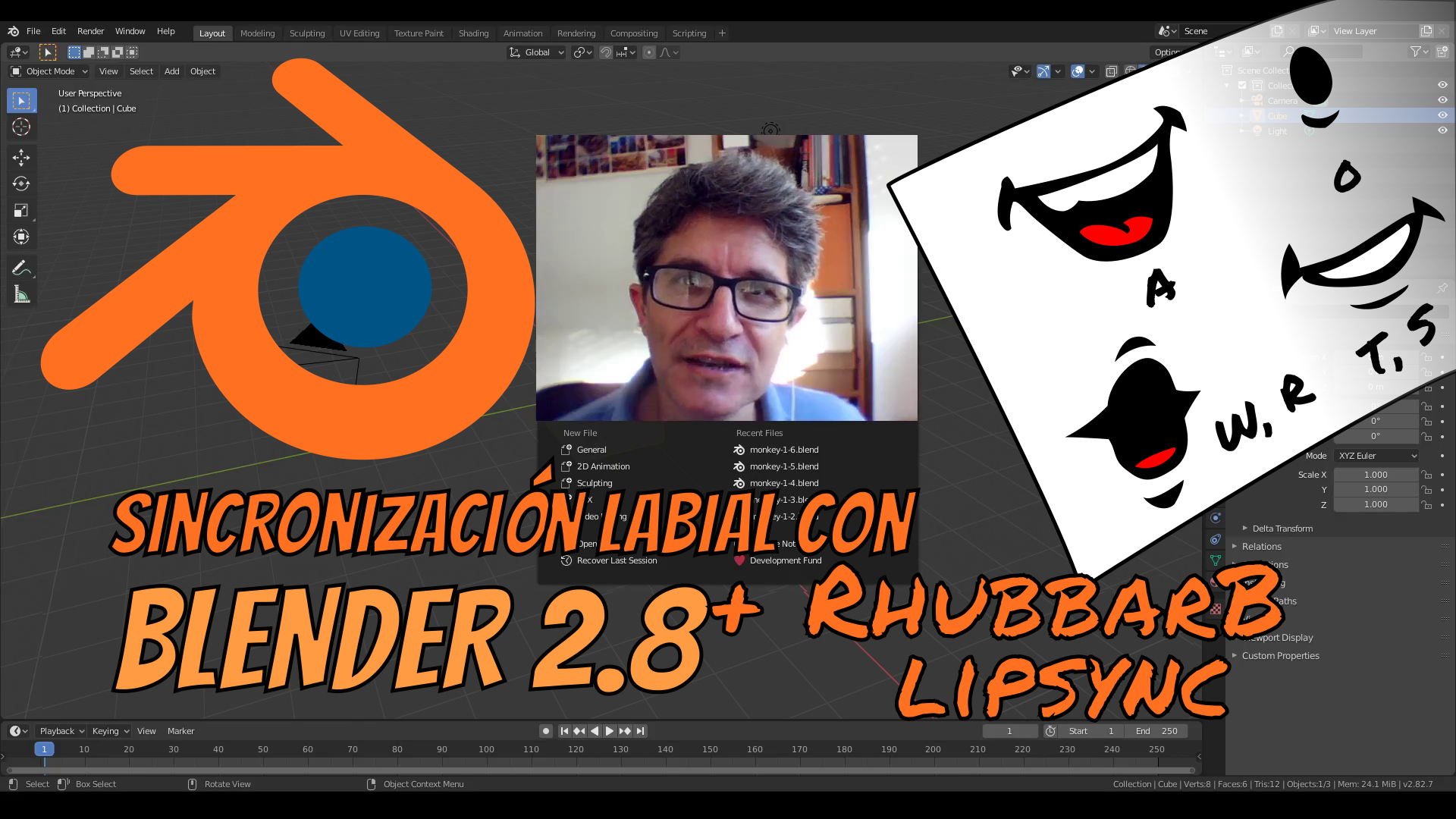 Tutorial: Lipsync with blender 2.8 and Rhubarb lipsync (5 from 5) preview image 1