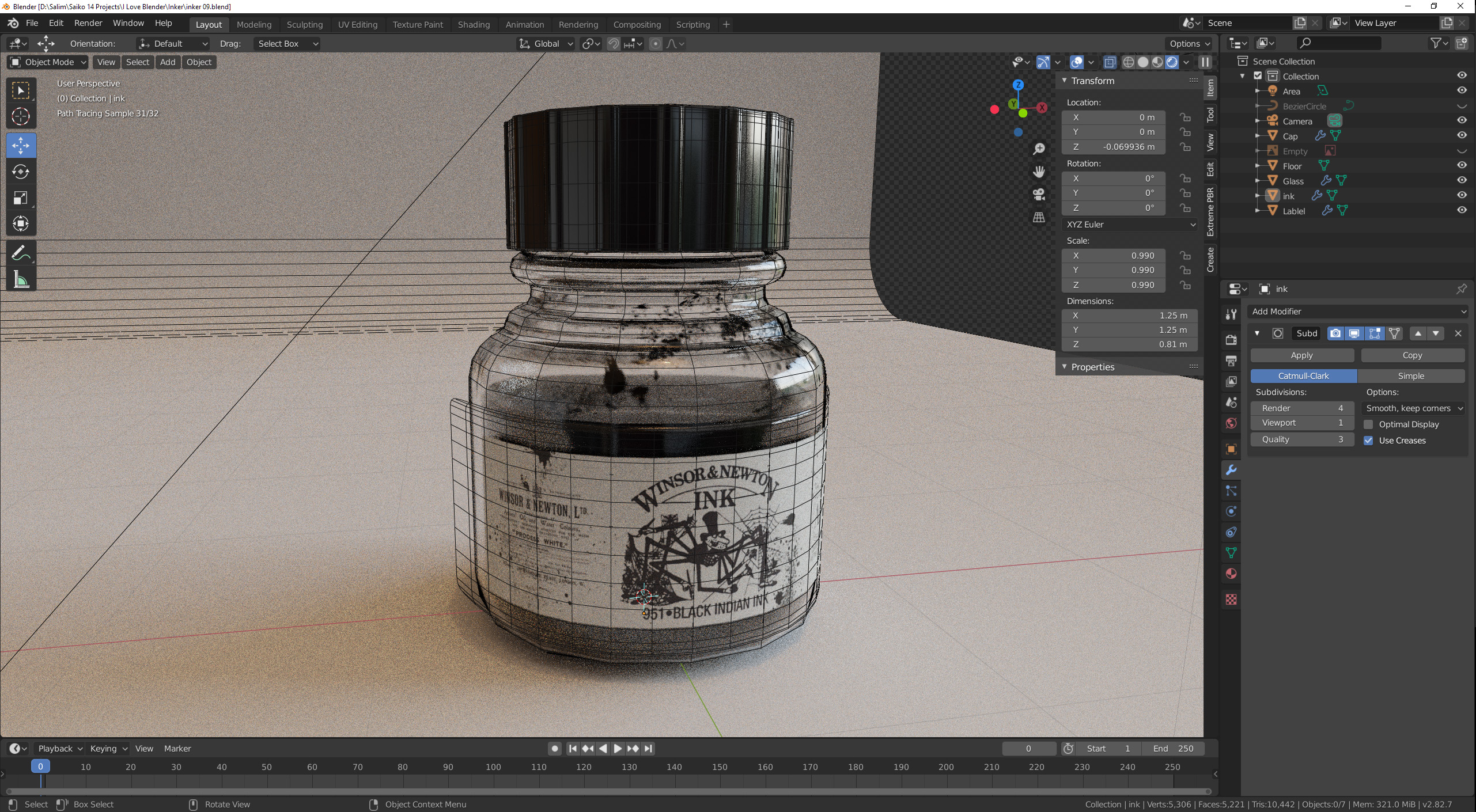 Winsor and Newton ink bottle for artists preview image 2