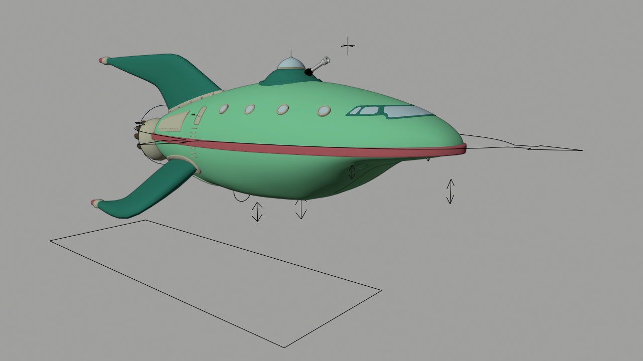 Planet Express Ship rigged model  preview image 2