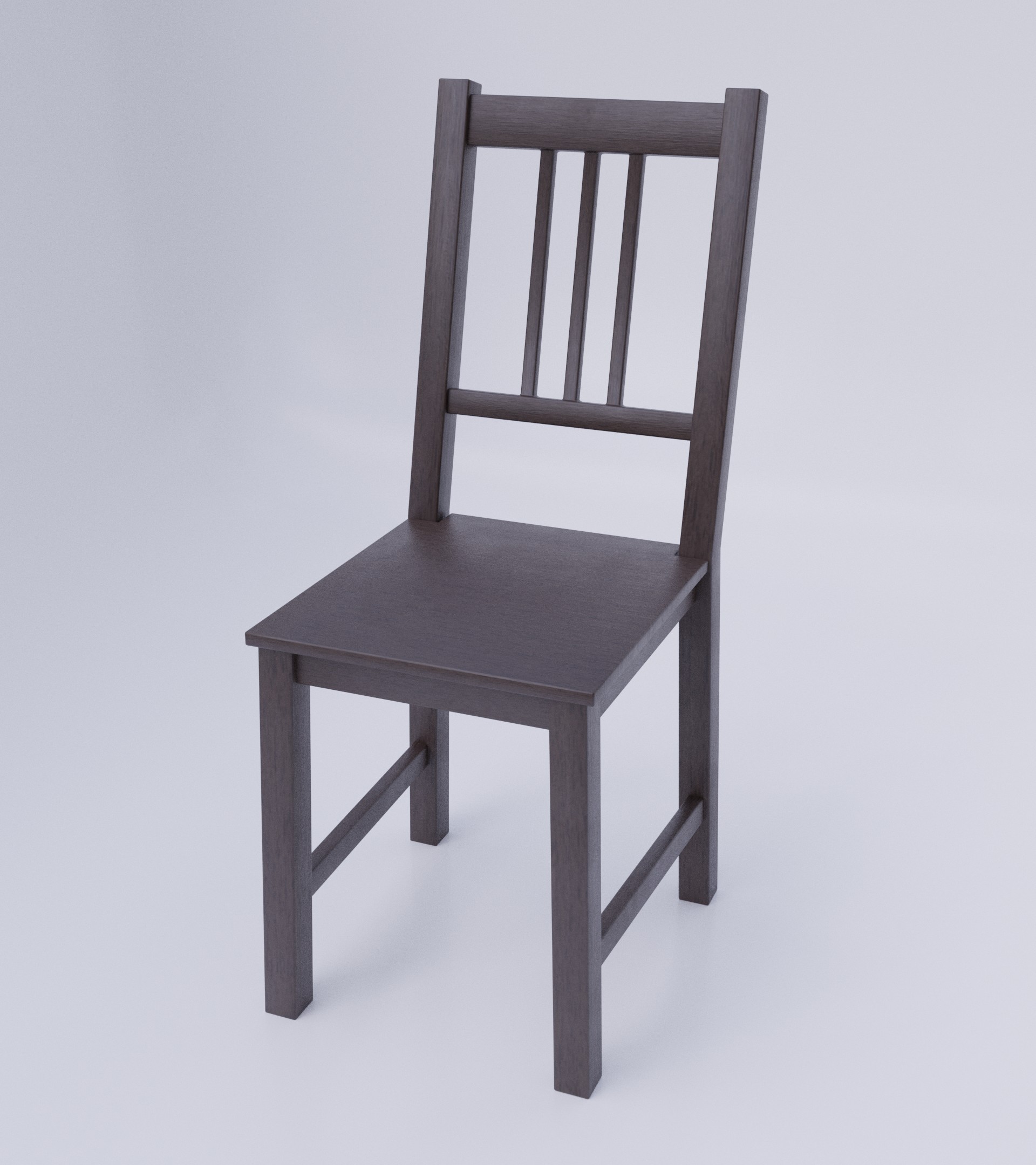 Simple Dark Wood Chair preview image 2