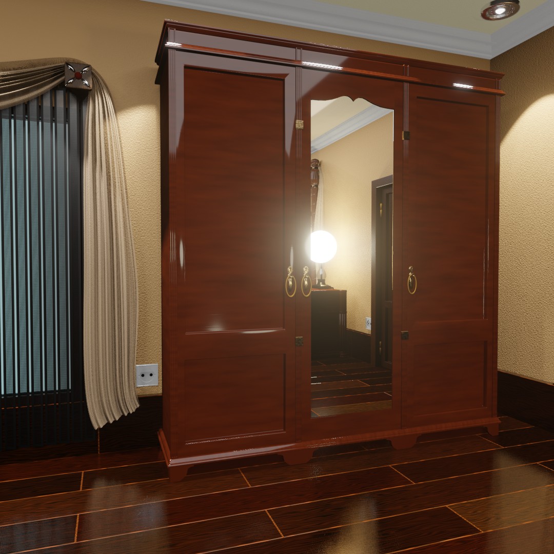 Bedroom (no textures needed) in EEVEE preview image 4