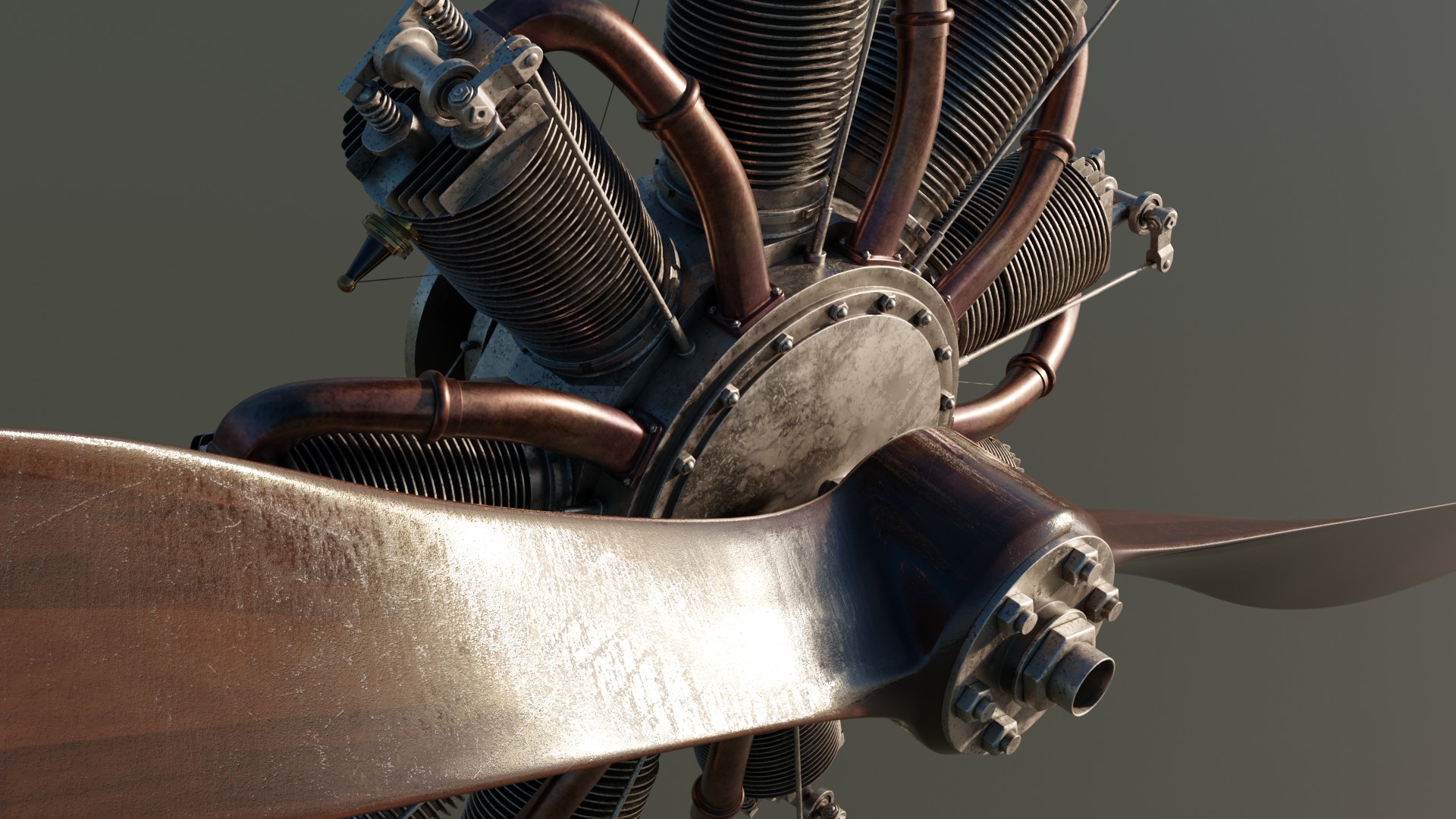 Le Rhone 9C rotary engine preview image 2