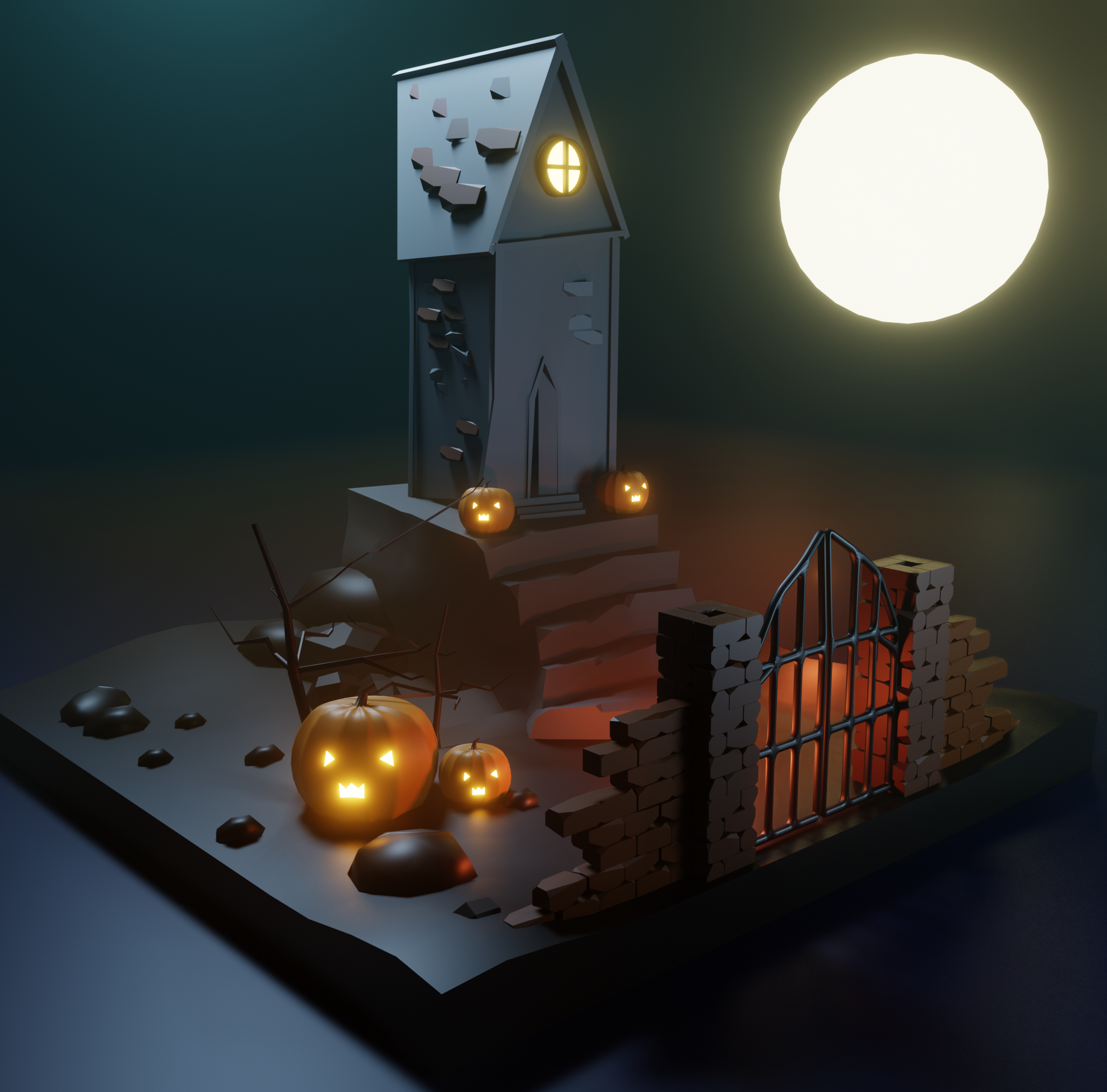 Halloween Scene preview image 2