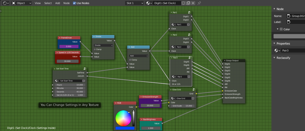 Digital Clock (shader controlled and animated) preview image 2