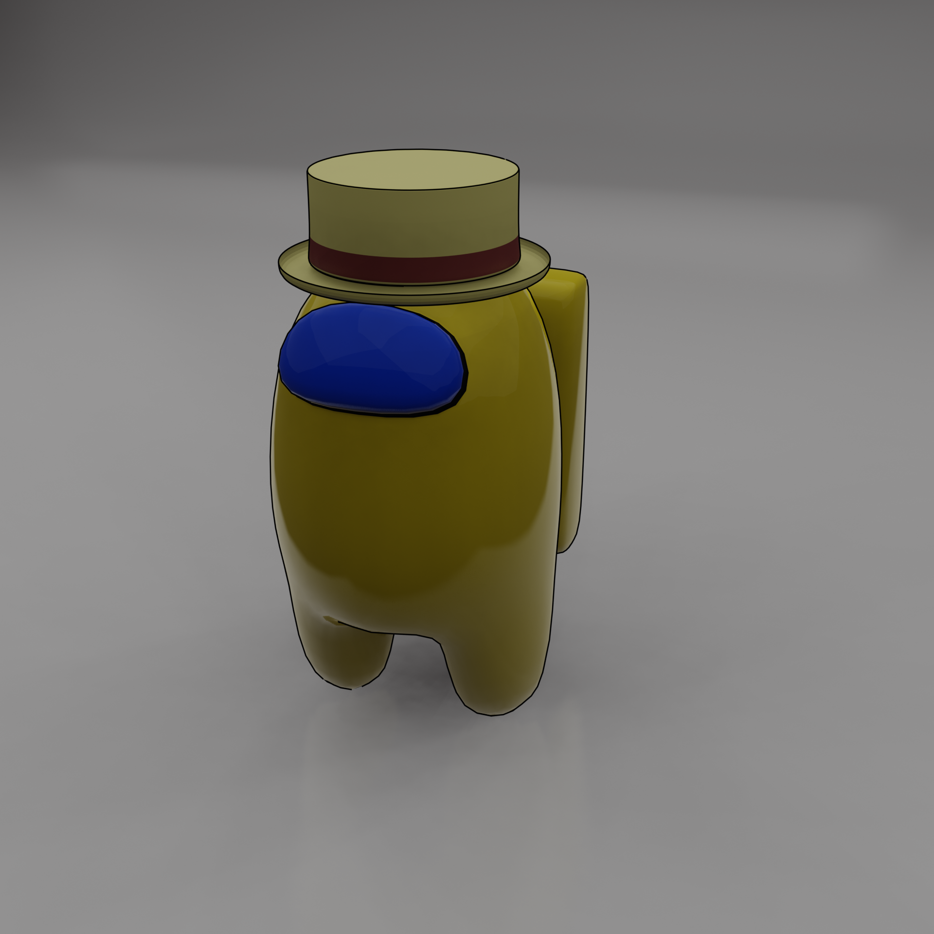 3D Among Us character (rigged) preview image 1