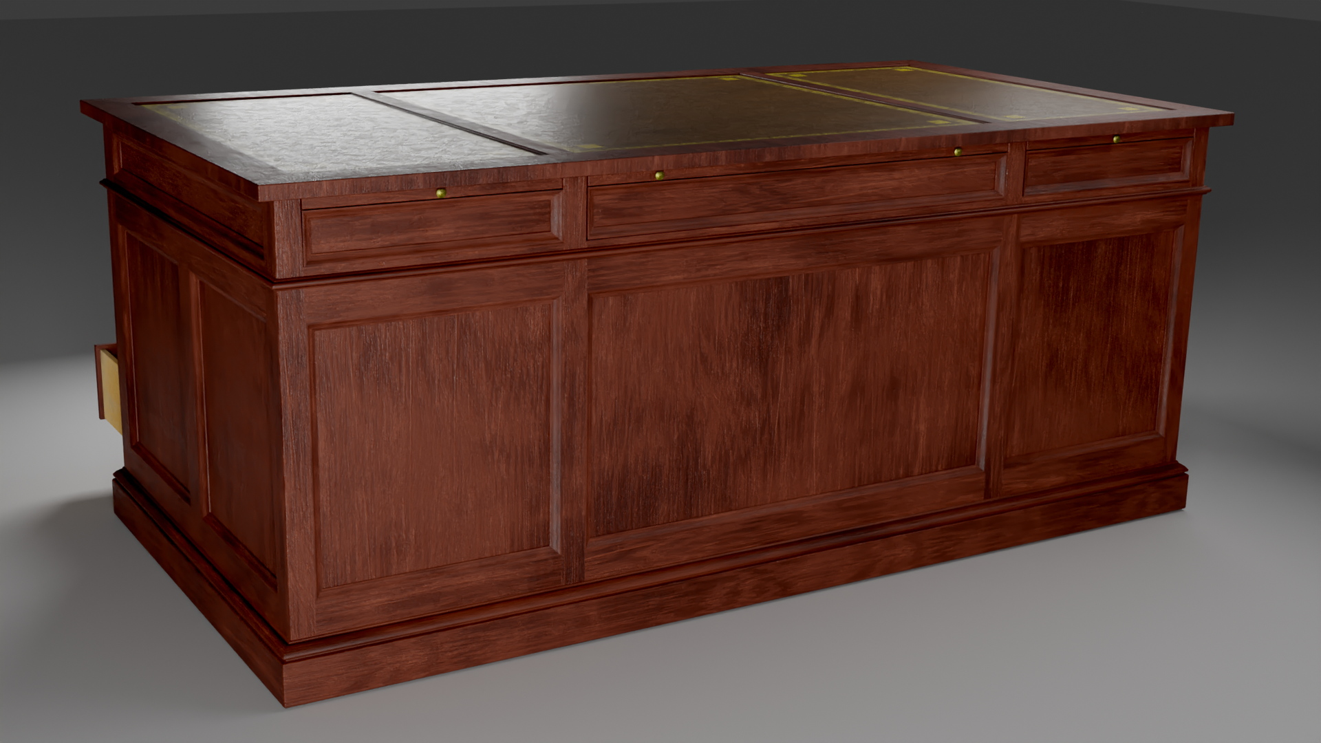 Walnut Pedestal Desk preview image 3