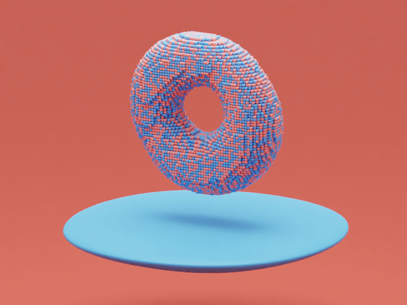 Looping voxel torus preview image 1