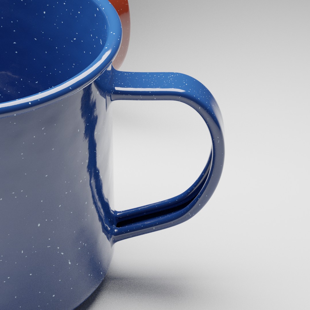 Enamel Camping Mug with Procedural Material preview image 2