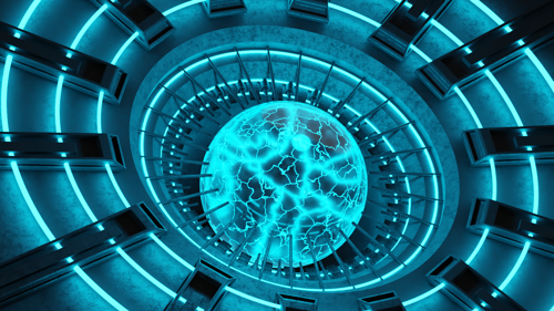 PLASMA BALL sci-fi Scene in Blender preview image