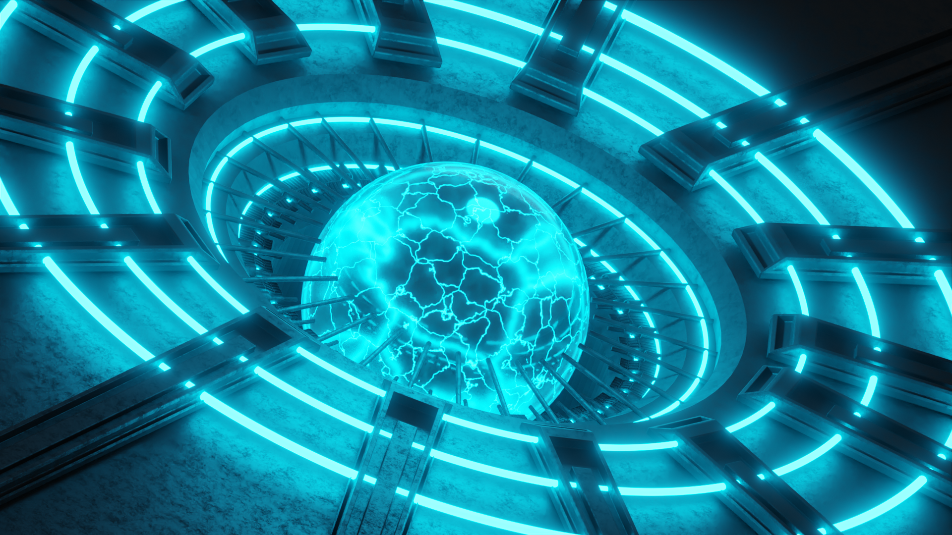 PLASMA BALL sci-fi Scene in Blender preview image 2