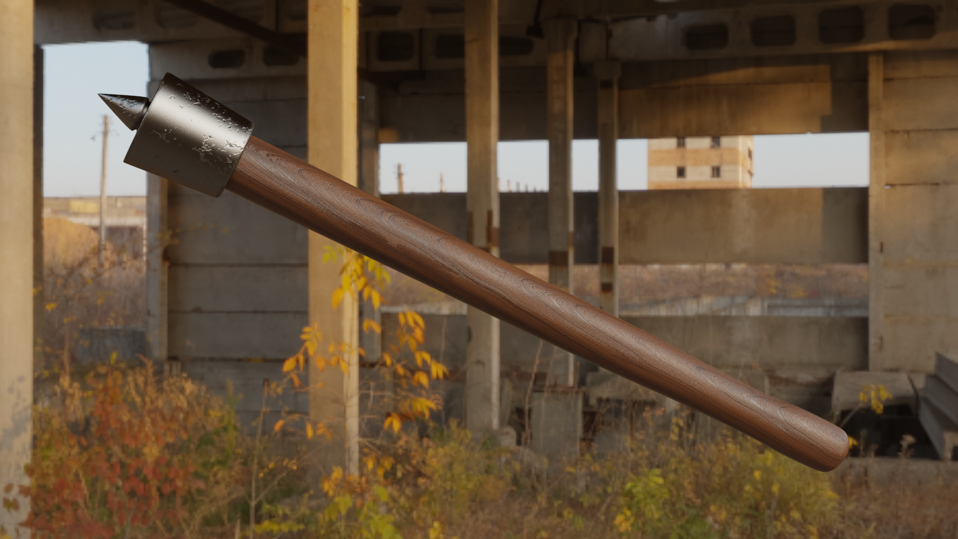 Trench Club with procedural wood (and metal) shader  preview image 2