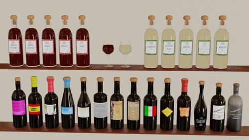 Alcohol bottles preview image