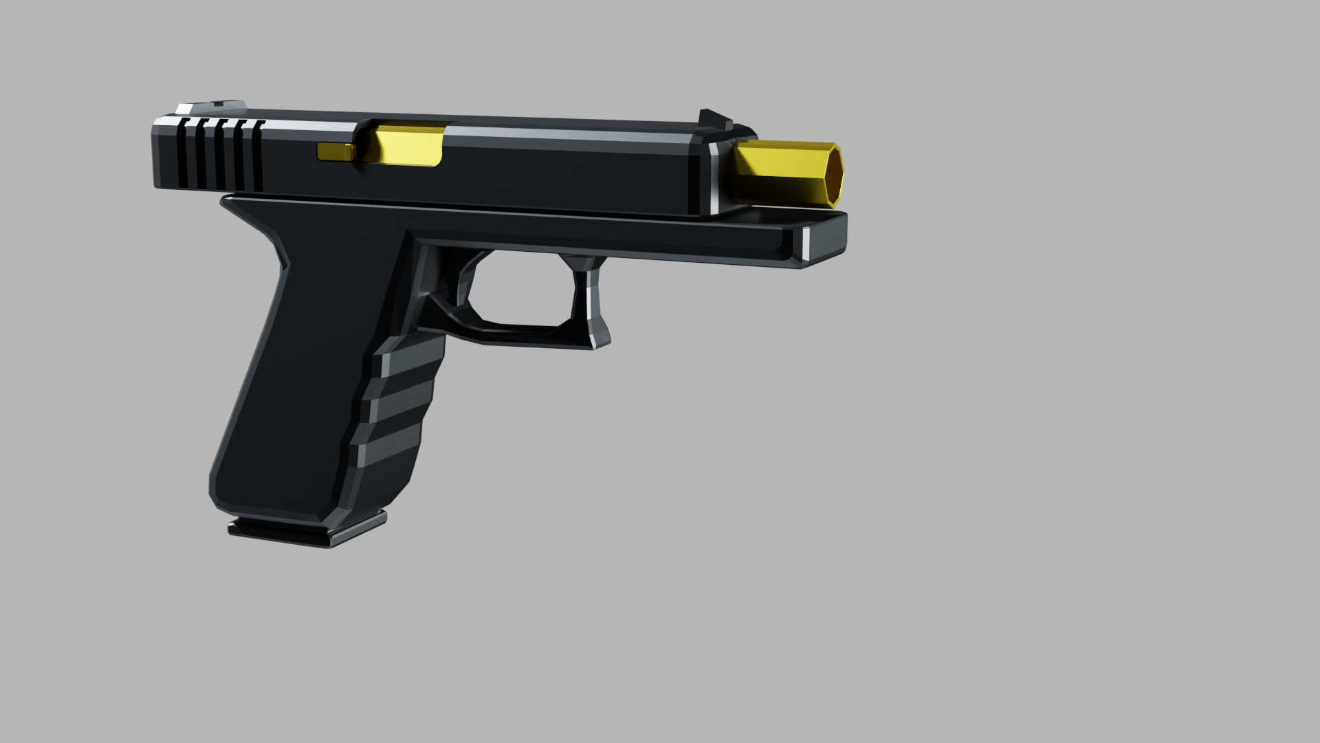 low poly gun preview image 2