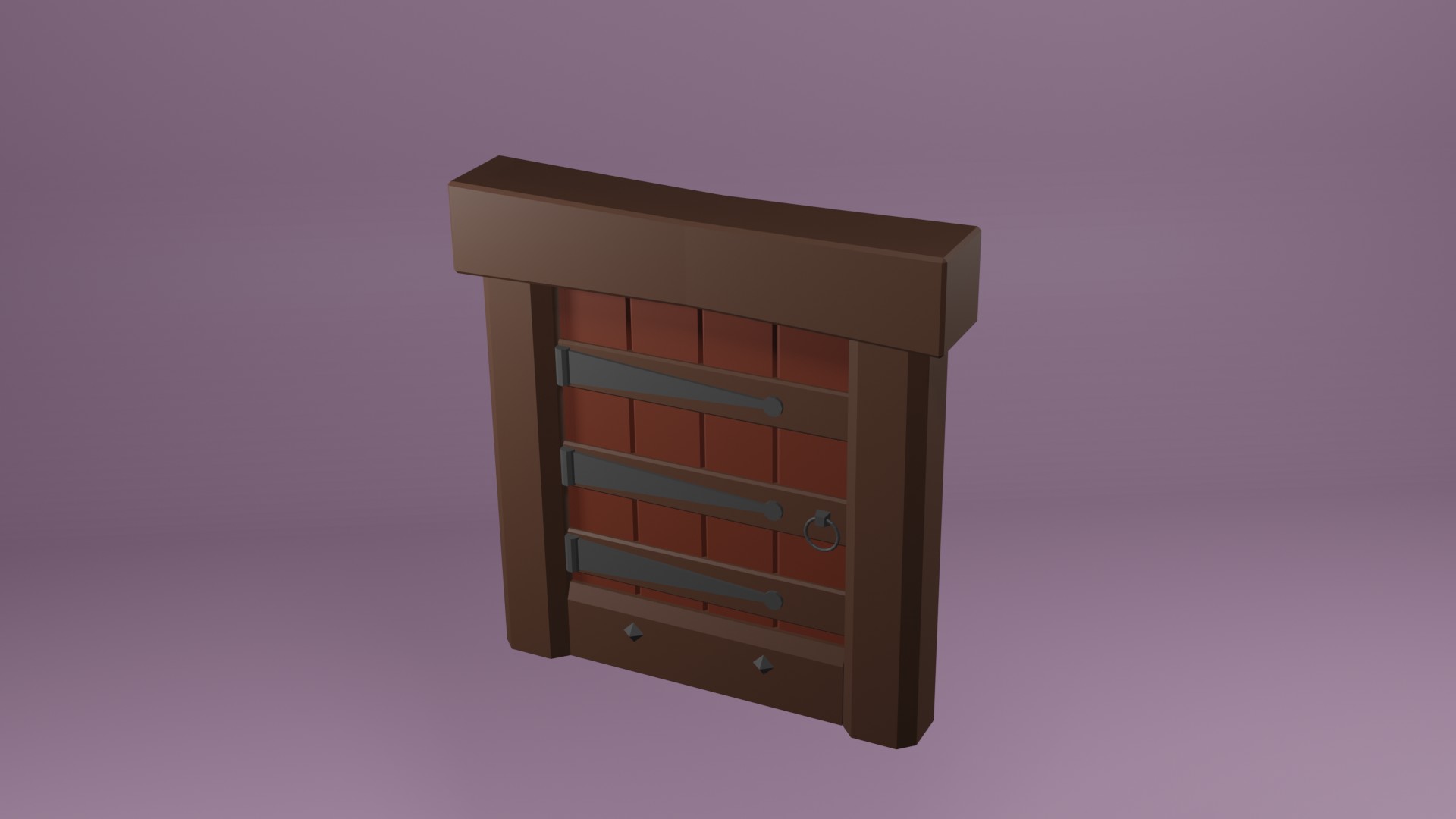 Low Poly Wooden Door preview image 1