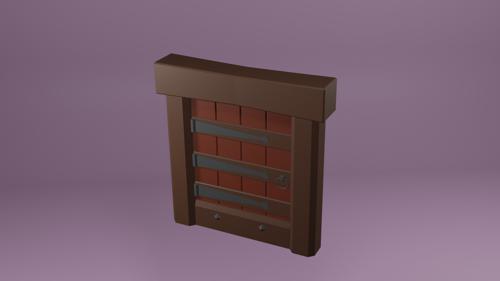 Low Poly Wooden Door preview image