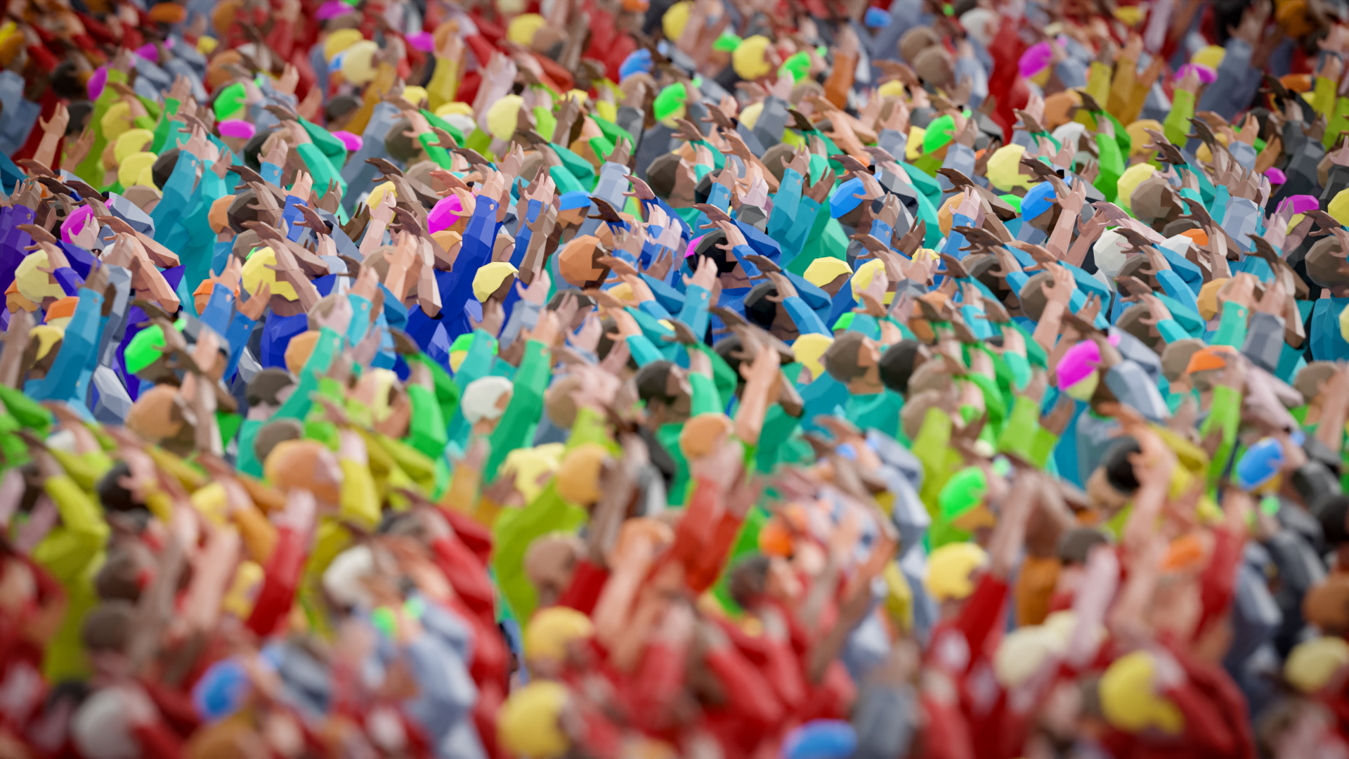 Geo Nodes crowd scene preview image 2