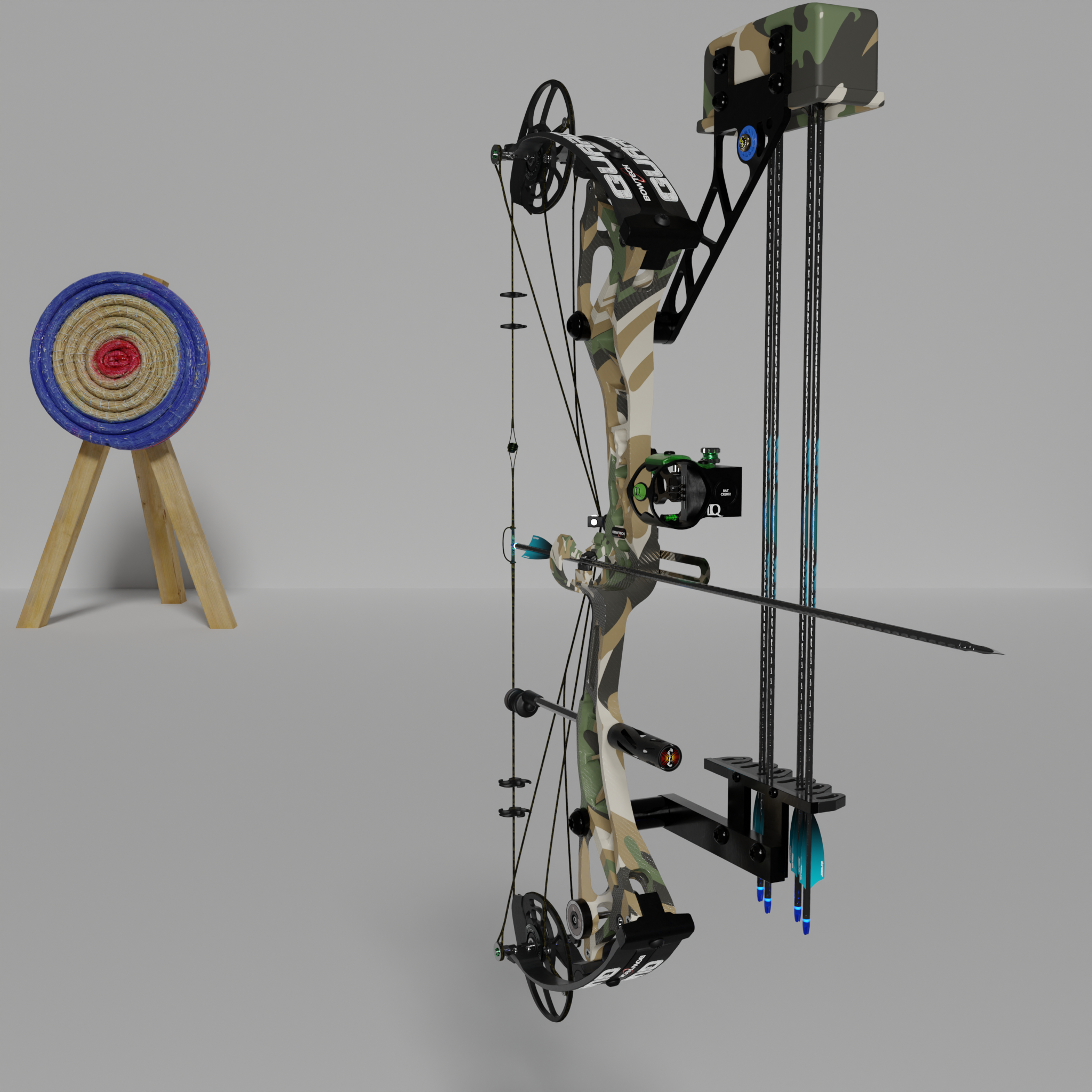 Blender model - Compound bow Bowtech Guardian. v.1.2 preview image 2