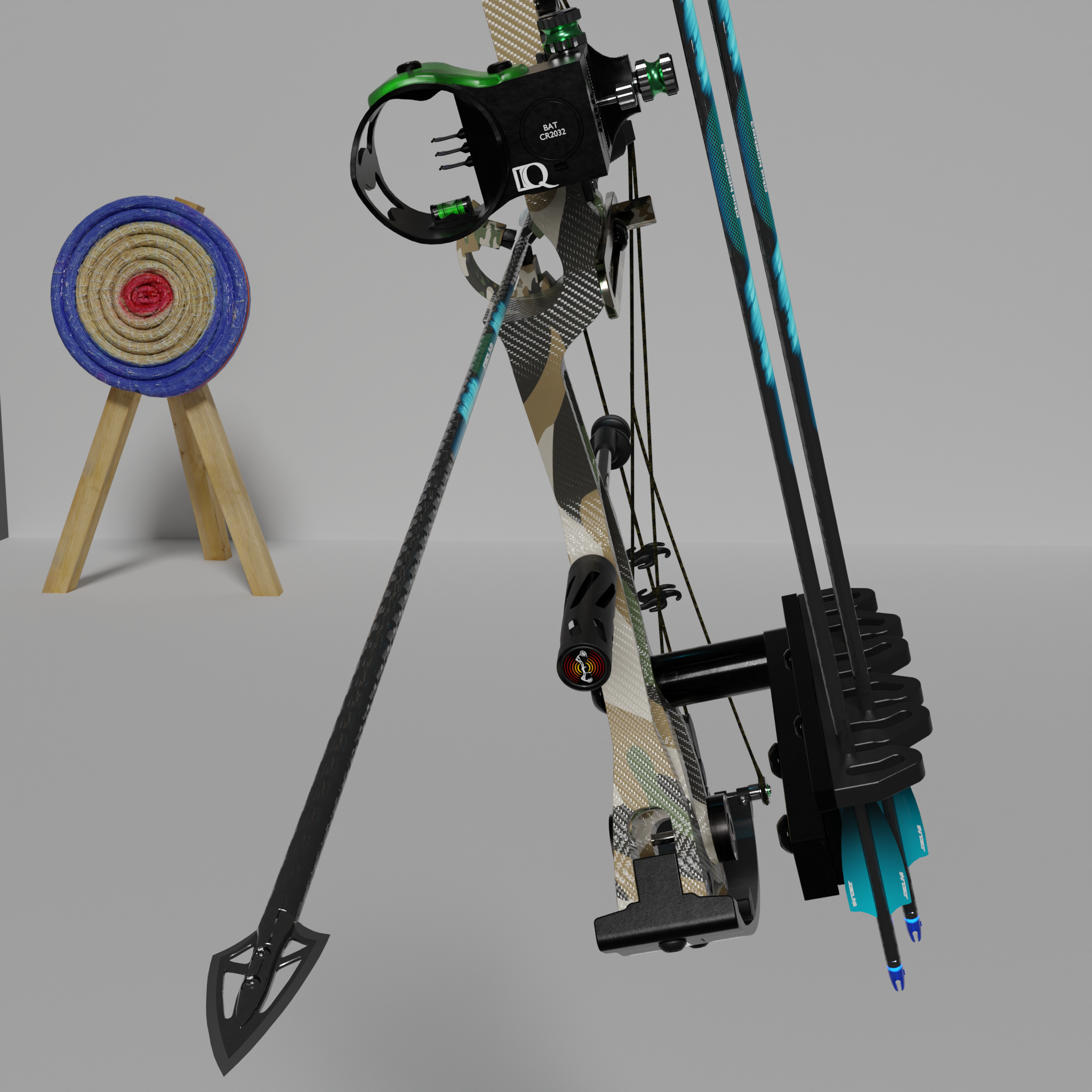 Blender model - Compound bow Bowtech Guardian. v.1.2 preview image 5