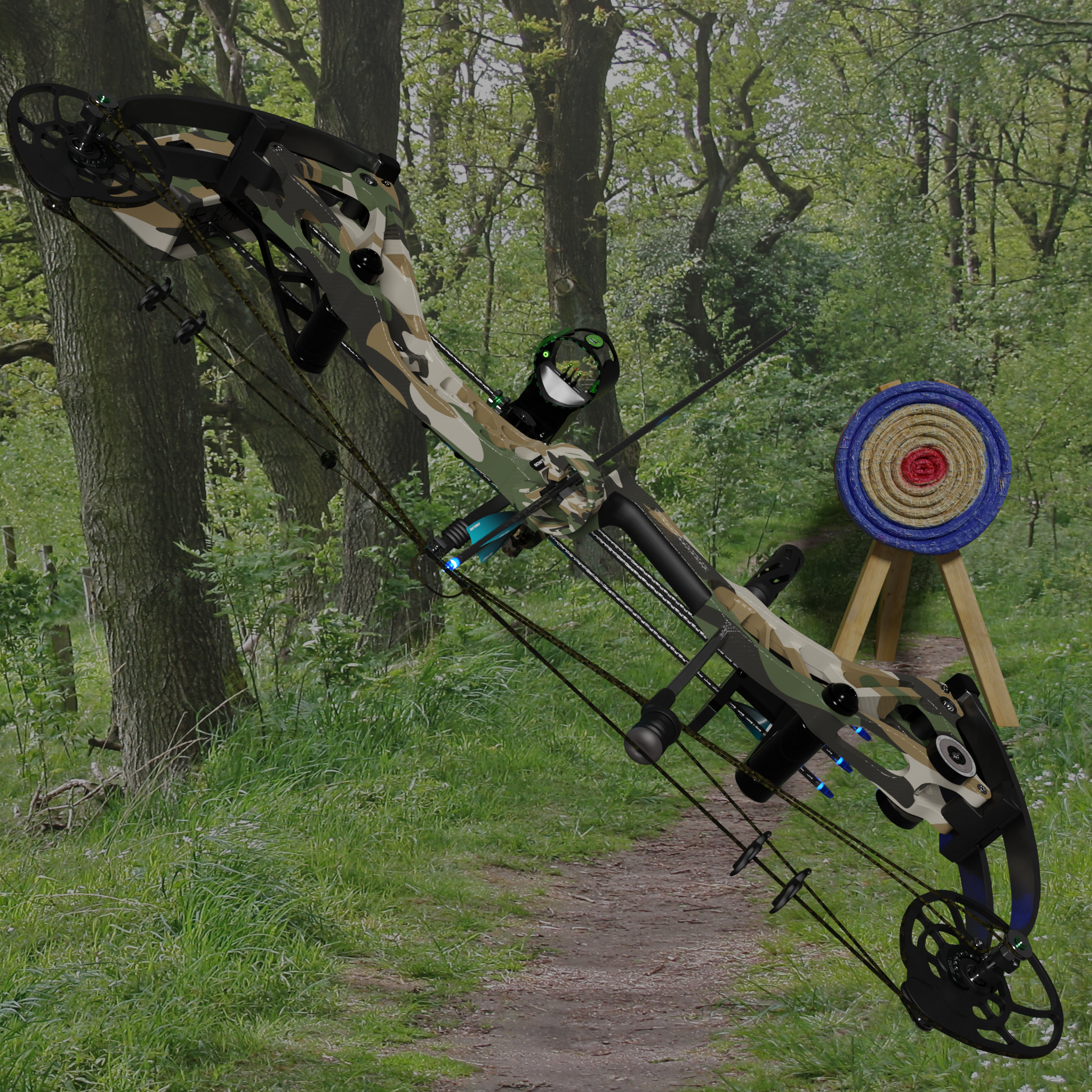 Blender model - Compound bow Bowtech Guardian. v.1.2 preview image 7