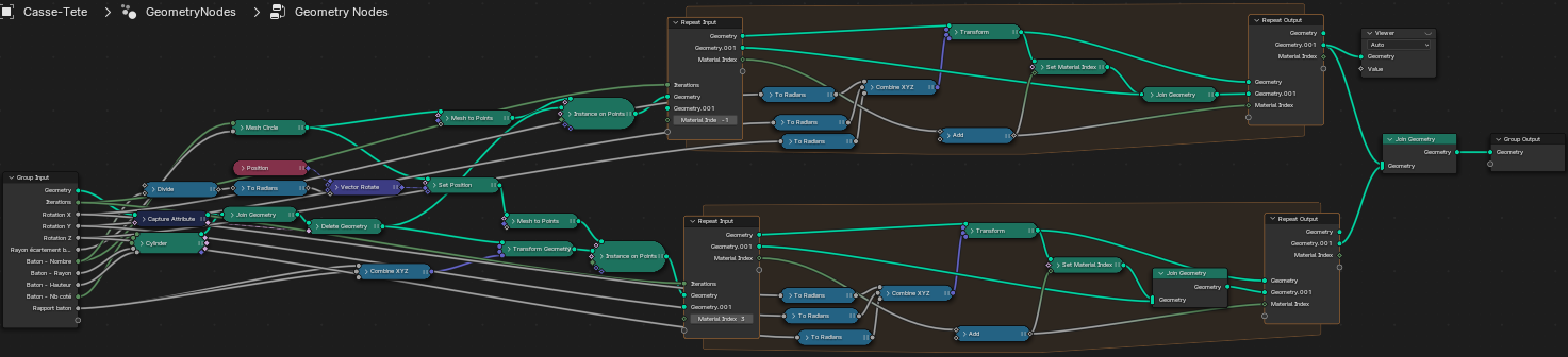 Wooden puzzle with geometrynode settings preview image 2