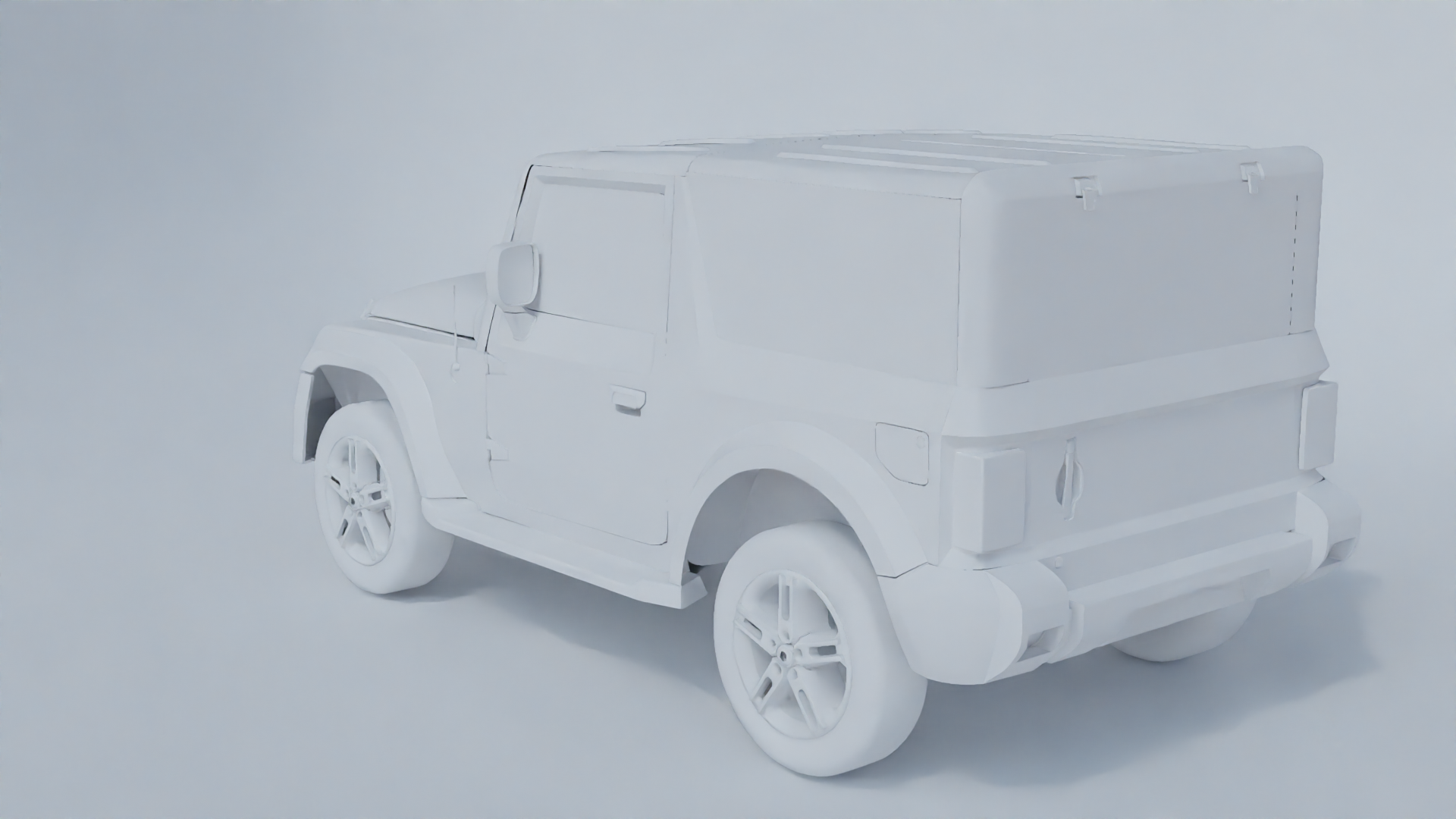 Mahindra Thar 3D Model preview image 3
