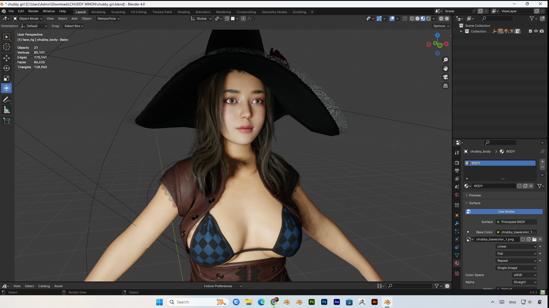 Chubby magic girl preview image 5