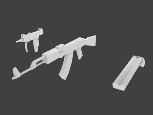 Low Poly Guns preview image