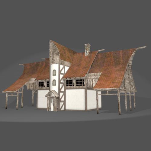 low poly house preview image