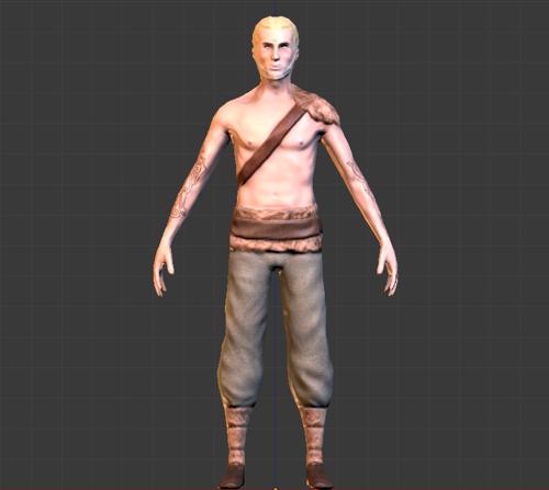 Low poly viking male preview image