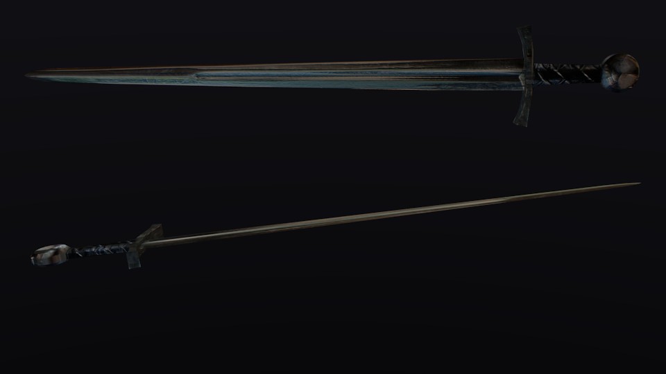 Lowpoly medieval sword preview image 1