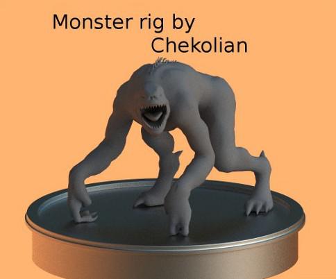 Monster production rig for animation preview image