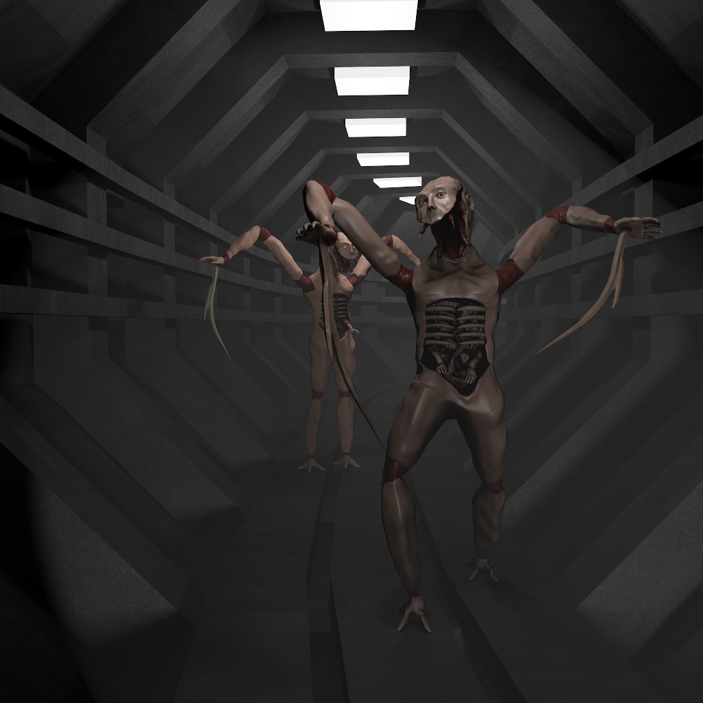 Necro Beast +Rig  Texture  HighPoly  Low Poly  preview image 1