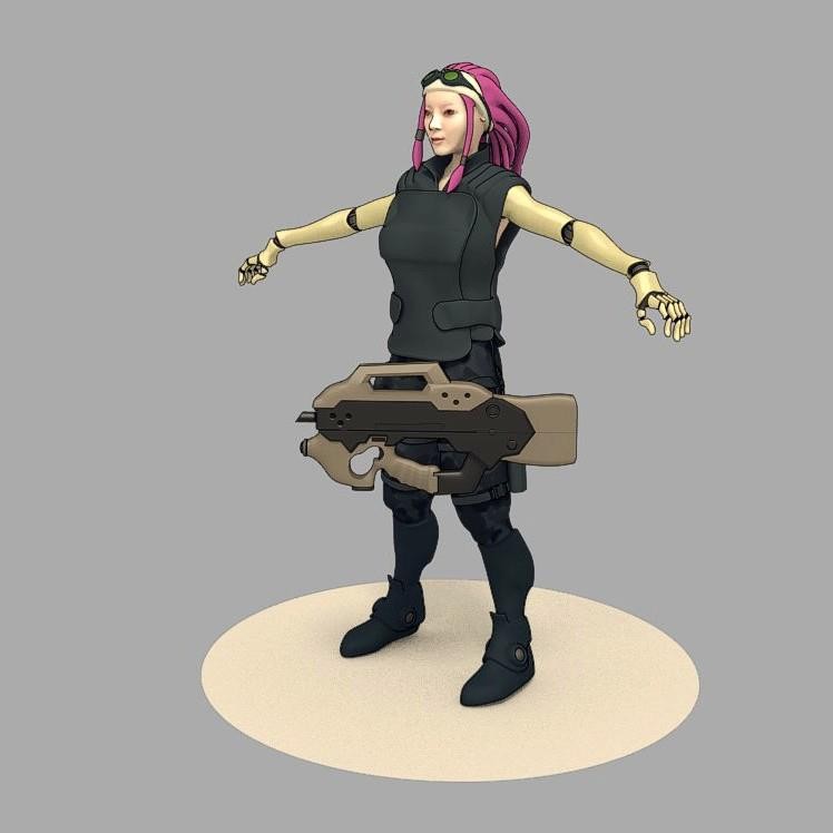 Motoko  GITS inspired character  preview image 1