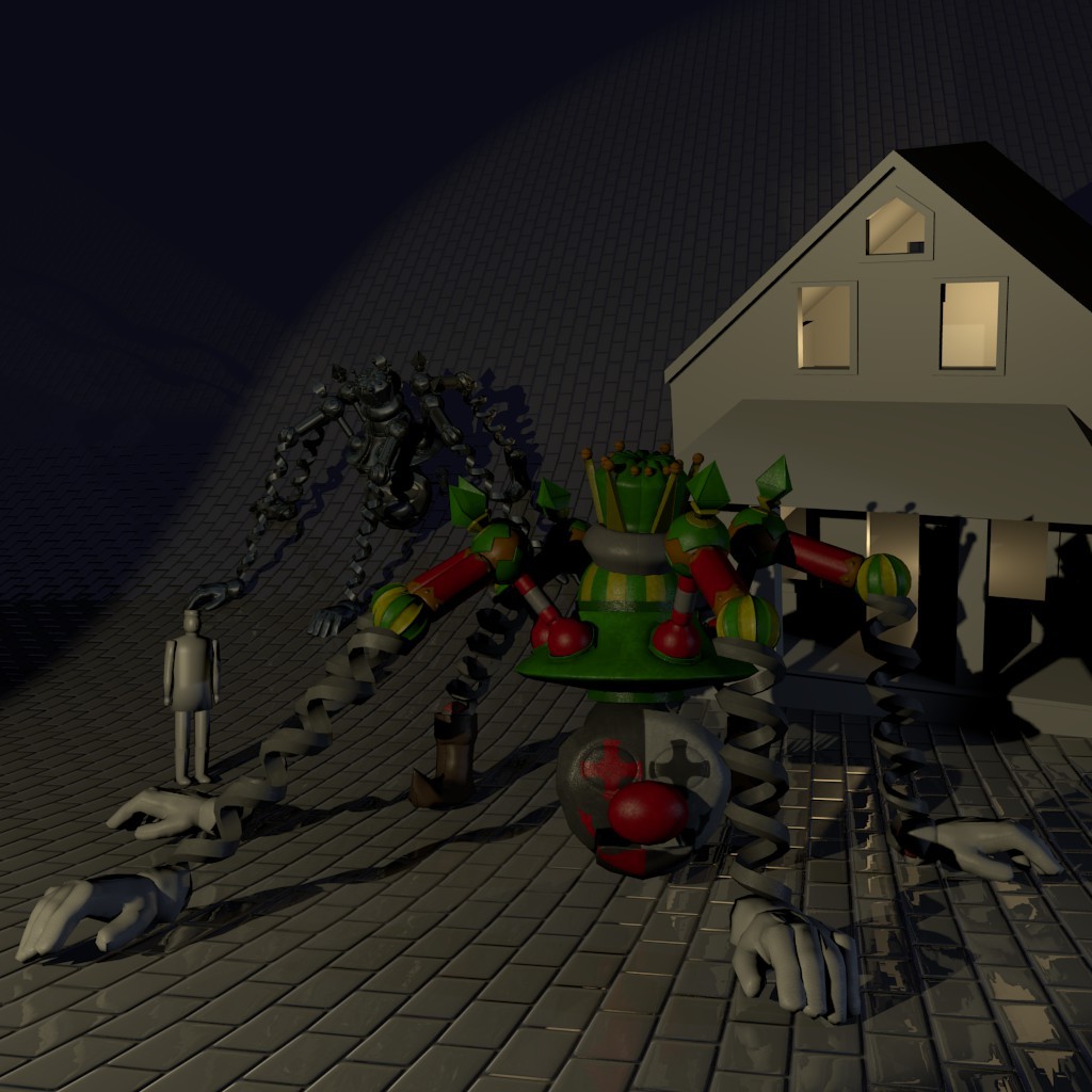 Clown Robot Rigged Textured preview image 1