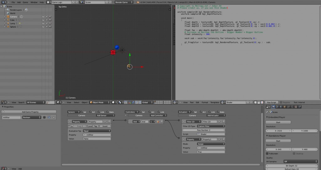 Toon Shading Outlines - Cel-Shading [GLSL|Realtime|BGE] preview image 2