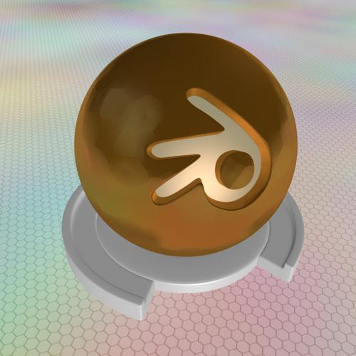 Hammered Brass material (Blender internal) preview image